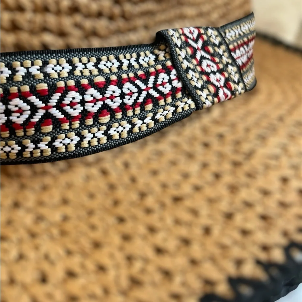 Echo Woven Straw Hat with Embroidered Band – Boho Western Style - Picture 2 of 3